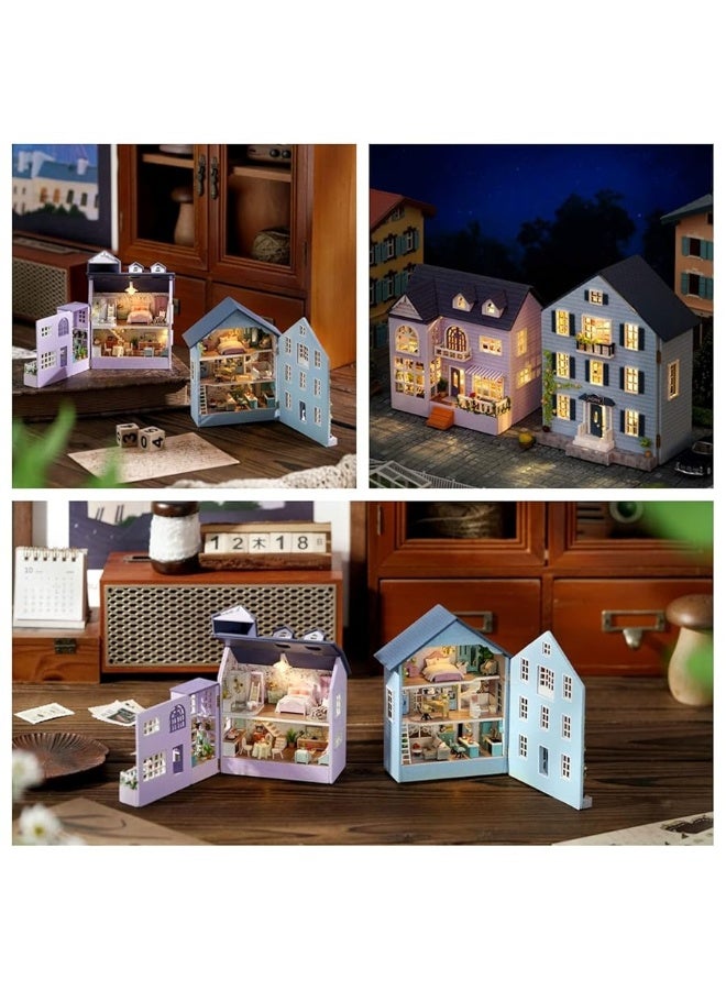 Kisoy Romantic and Cute Dollhouse Miniature DIY House Kit Creative Room Perfect DIY Gift for Friends, Lovers and Families (Molan House) - Image 3