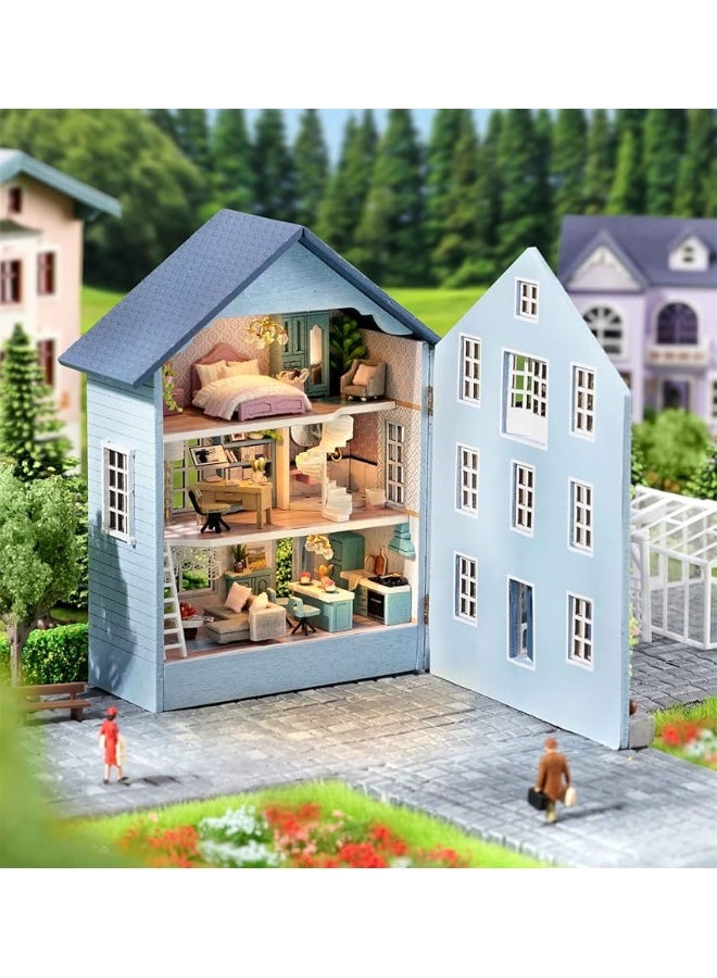 Kisoy Romantic and Cute Dollhouse Miniature DIY House Kit Creative Room Perfect DIY Gift for Friends, Lovers and Families (Molan House) - Image 2