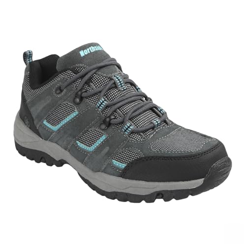 Northside Women's Monroe Low Hiking Shoe, Dark Gray/Dark Turquoise, 9 M US - Image 2