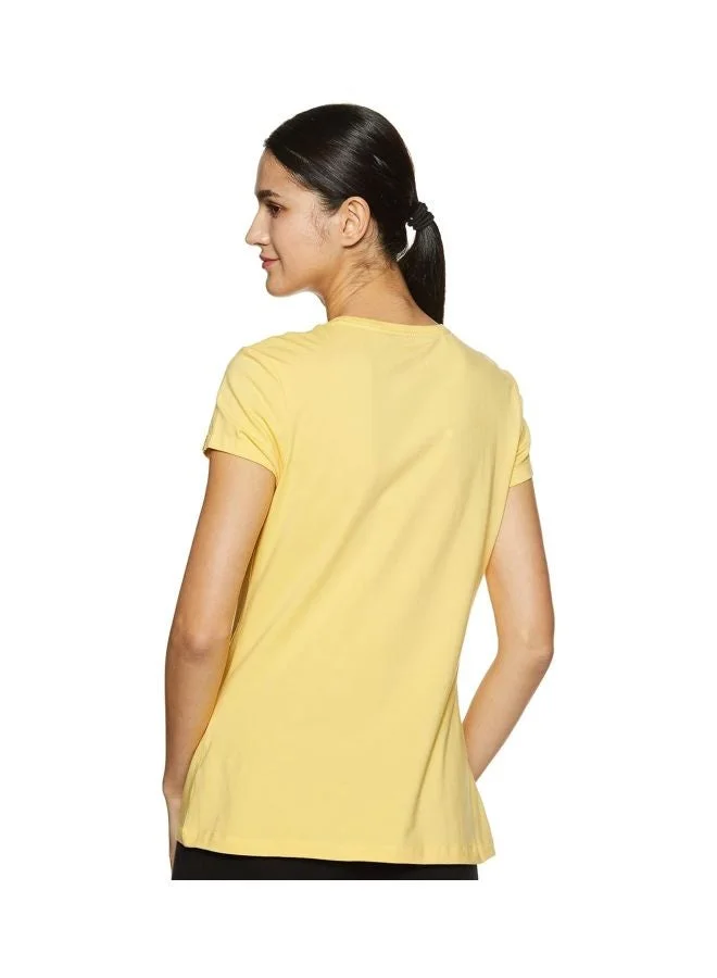 جوكي تيشيرت قطن برقبة دائرية للنساء من جوكي، لون كريمي، مقاس كبير