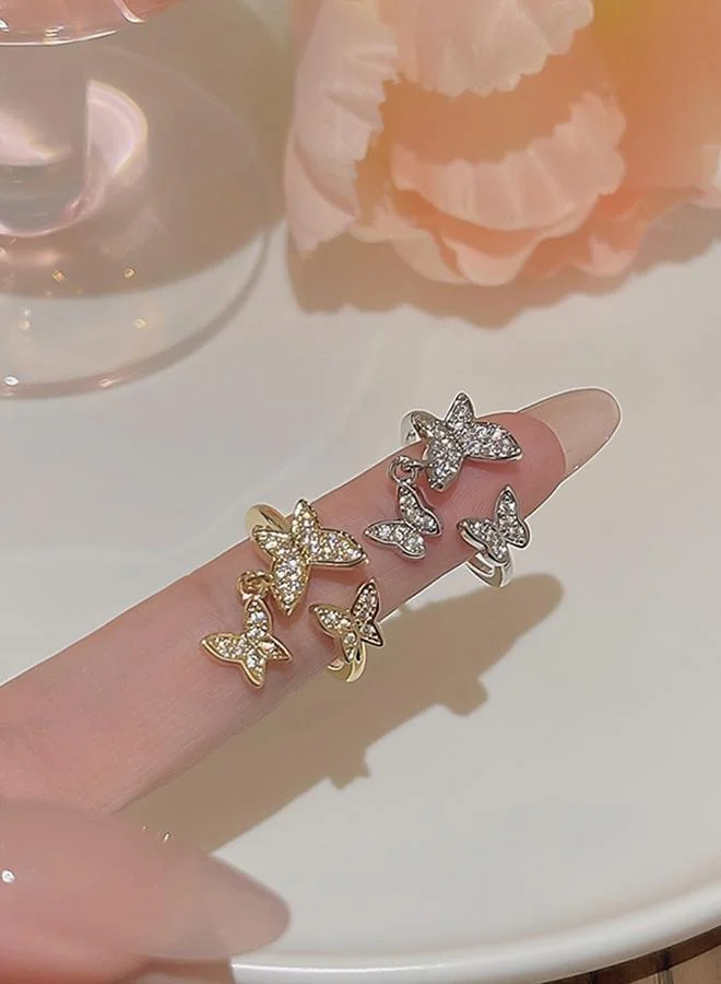 Take Two  Silver Butterfly Dangle Ring for Women | Best Price UAE
