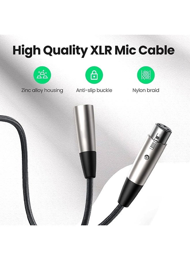 إيغويل كابل ميكروفون XLR بطول 10 أمتار، موصل ذكر إلى أنثى لتمديد الصوت المتوازن للتسجيل الاستوديو والبودكاست وغيرها - Image 3