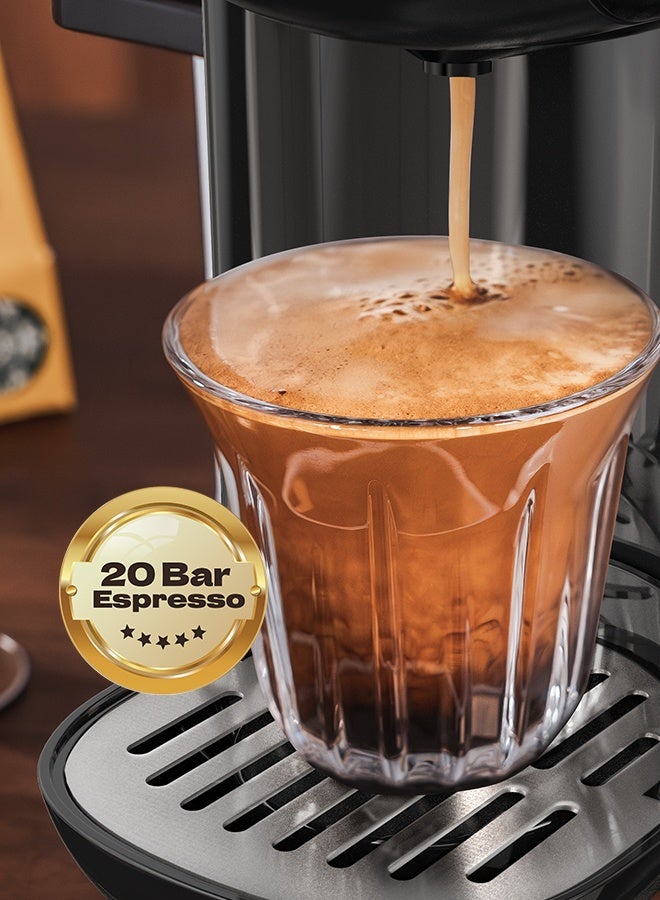 HiBREW Multiple Capsule Coffee Machine Hot/Cold Capsule ESE Pod Ground Coffee Cafeteria 5 in 1 H2B-grey - Image 4