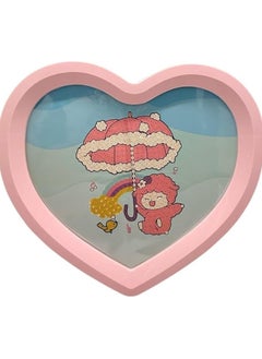 Generic Heart Shaped Sequin Frame is a handmade art kit to create a multi-colored glitter masterpiece.  - Image 3
