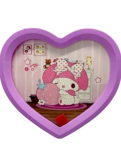 Generic Heart Shaped Sequin Frame is a handmade art kit to create a multi-colored glitter masterpiece.  - Image 5