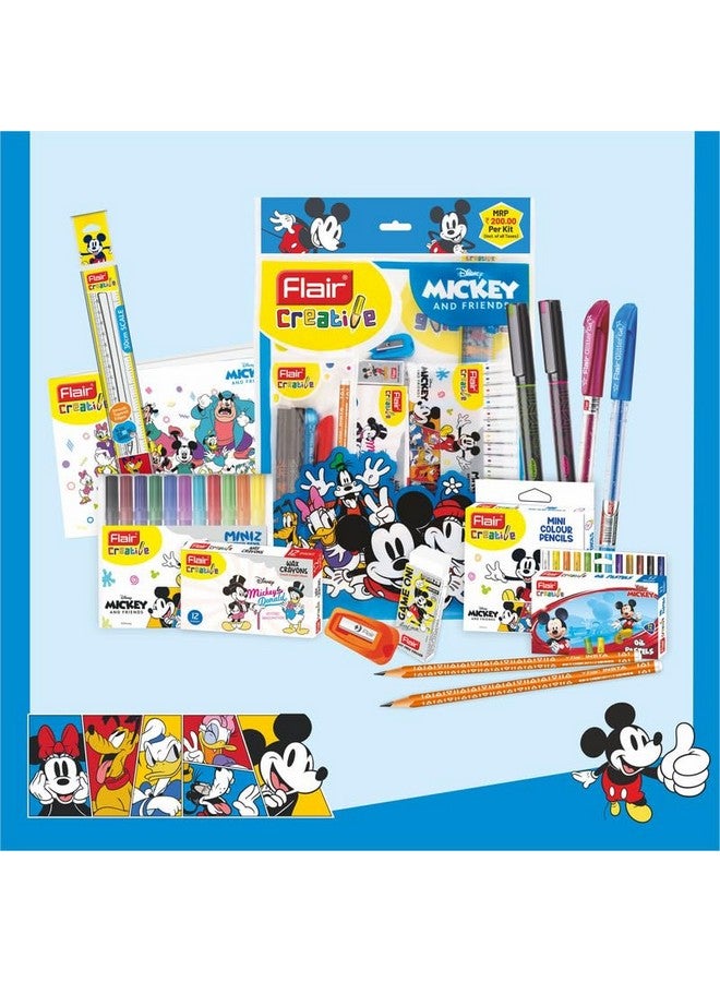 Flair Flair Creative Series Disney Mickey Mouse Stationery Kit | Combination of 58 Assorted Items | Smart Kit for Your Creative Need & Fun Learning | Ideal Gift Set for Kids | Pack of 1 - Image 4