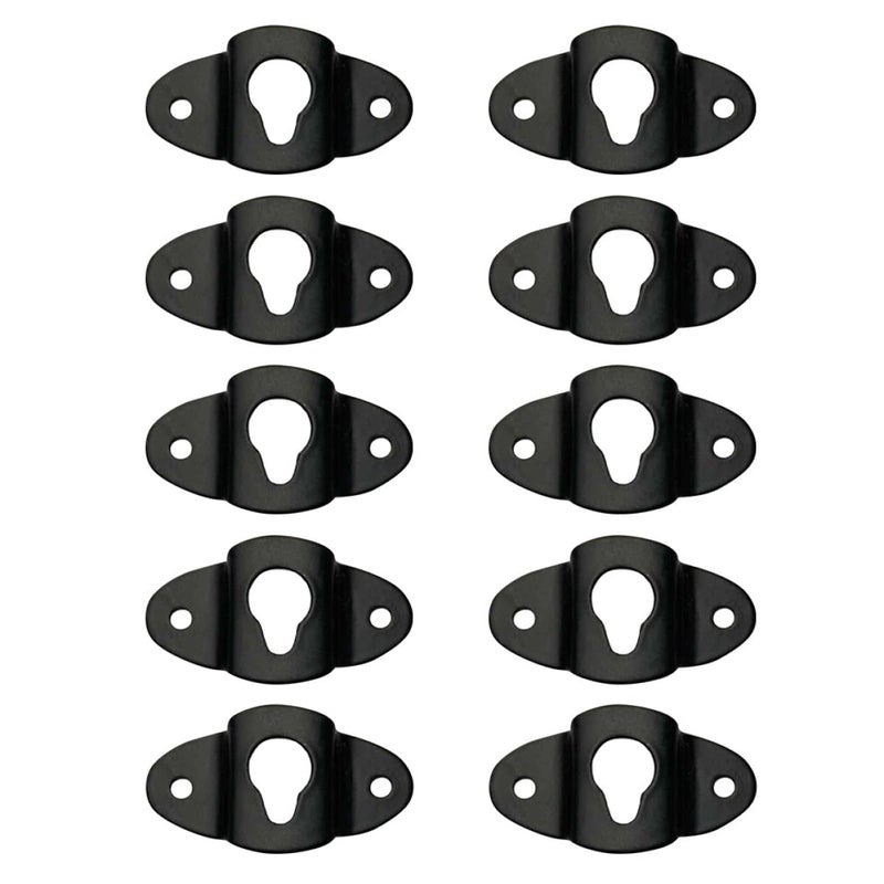 10 Pack Iron Speaker Wall Mount Hanger Plate Connectors for Home and Outdoor Audio - Image 2