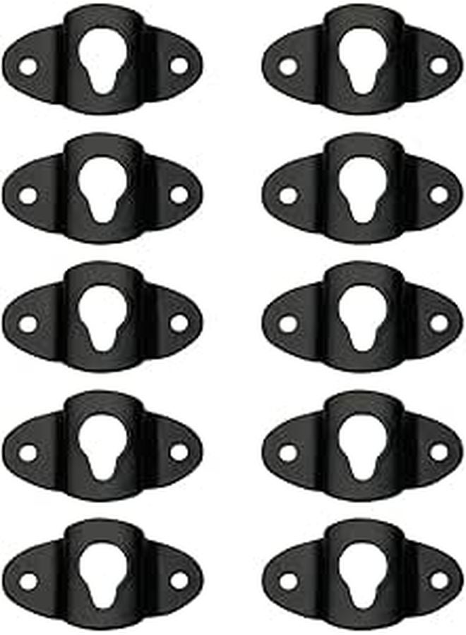 10 Pack Iron Speaker Wall Mount Hanger Plate Connectors for Home and Outdoor Audio - Image 1