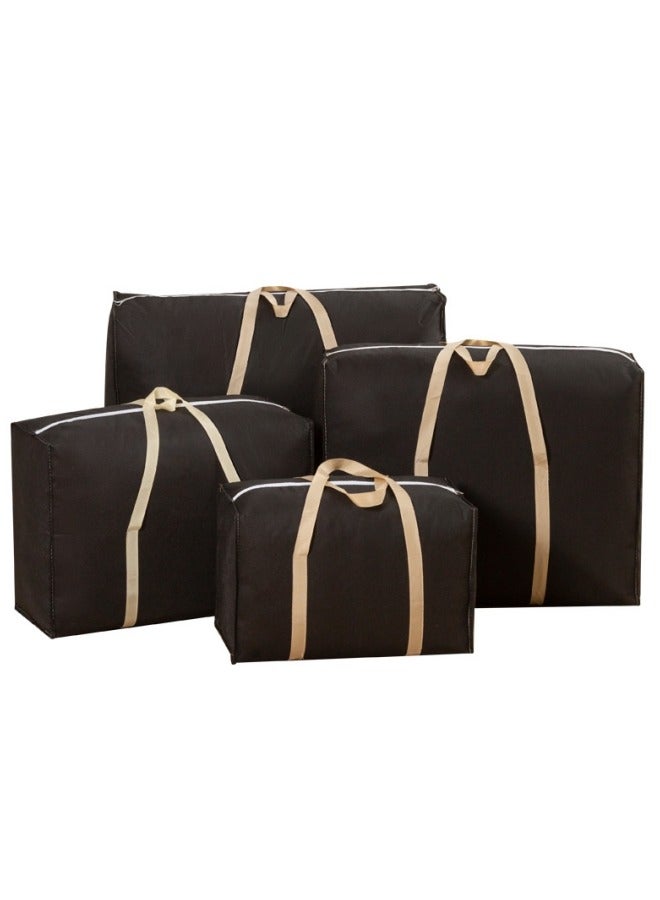 GGEROU 4 عبوات كبيرة من حقائب تخزين الغسيل للسفر، حقائب ملابس قوية ومتينة للبطانيات والوسائد، حقائب حمل بمقابض معززة - Image 1