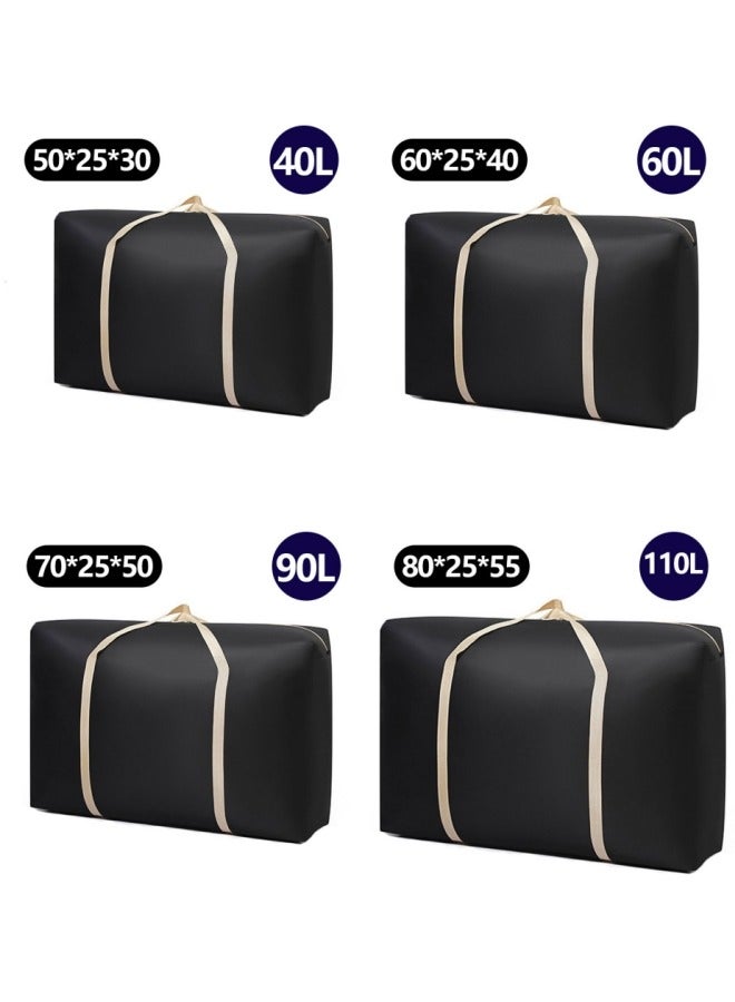 GGEROU 4 عبوات كبيرة من حقائب تخزين الغسيل للسفر، حقائب ملابس قوية ومتينة للبطانيات والوسائد، حقائب حمل بمقابض معززة - Image 2