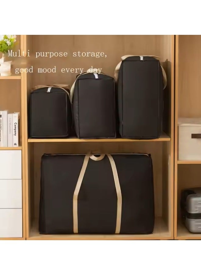 GGEROU 4 عبوات كبيرة من حقائب تخزين الغسيل للسفر، حقائب ملابس قوية ومتينة للبطانيات والوسائد، حقائب حمل بمقابض معززة - Image 3