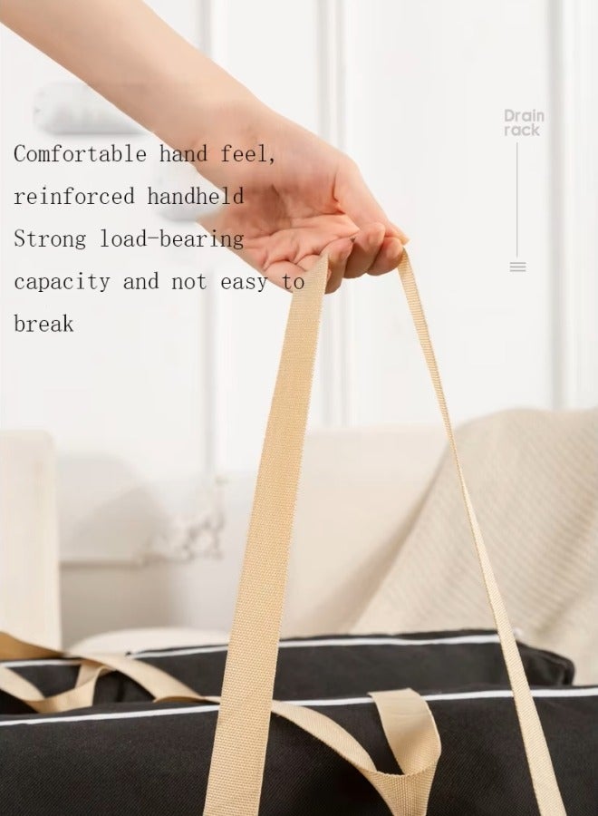 GGEROU 4 عبوات كبيرة من حقائب تخزين الغسيل للسفر، حقائب ملابس قوية ومتينة للبطانيات والوسائد، حقائب حمل بمقابض معززة - Image 5