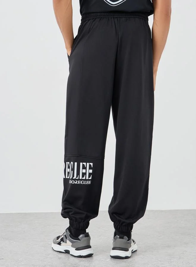 Styli Styli Oversized Joggers with Placement Print