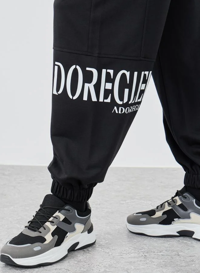 Styli Styli Oversized Joggers with Placement Print