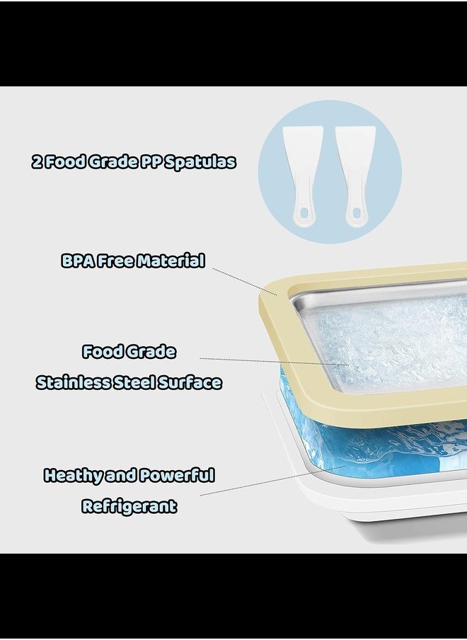 Generic - Ice Cream Roll Maker Rolled Ice Cream Machine, Sweet Spot Pan, Instant Cold Plate, Ideal for Making Rolled Ice Cream Soft Serve Slushies Frozen Yogurt Sorbet and Gelato - Image 1