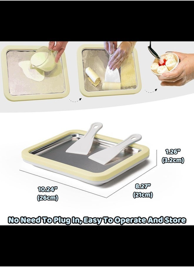 Generic - Ice Cream Roll Maker Rolled Ice Cream Machine, Sweet Spot Pan, Instant Cold Plate, Ideal for Making Rolled Ice Cream Soft Serve Slushies Frozen Yogurt Sorbet and Gelato - Image 1