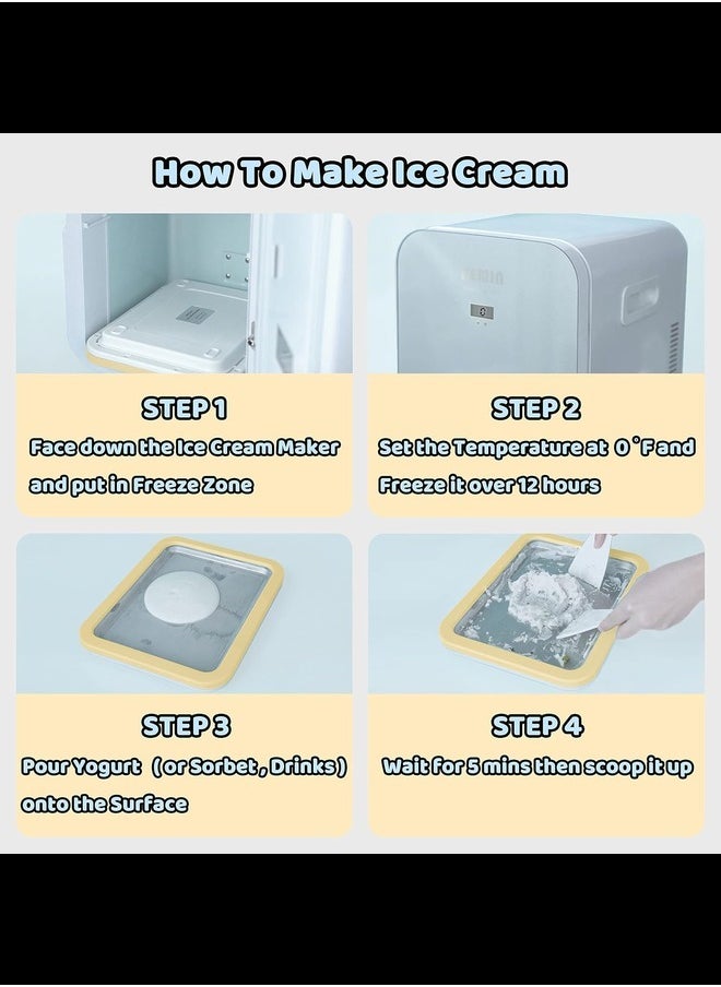 Generic - Ice Cream Roll Maker Rolled Ice Cream Machine, Sweet Spot Pan, Instant Cold Plate, Ideal for Making Rolled Ice Cream Soft Serve Slushies Frozen Yogurt Sorbet and Gelato - Image 1