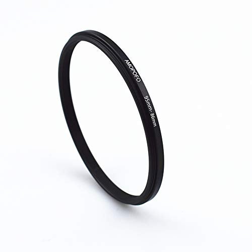 Amopofo 95 to 86mm Metal Ring/95mm to 86mm Step Down Rings Filter Adapter for UV,ND,CPL,Metal Step Down Rings,Compatible with All 95mm Camera Lenses & 86mm Accessories - Image 1