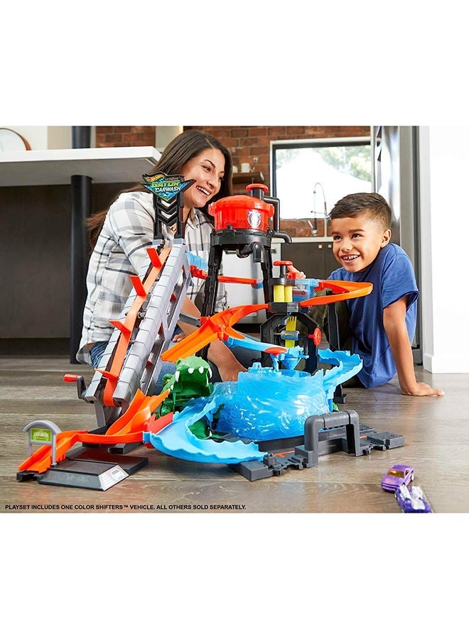 Hot Wheels مجموعة اللعب لغسل السيارات هيو كولور شيفترز ألتيميت غايتور - Image 2