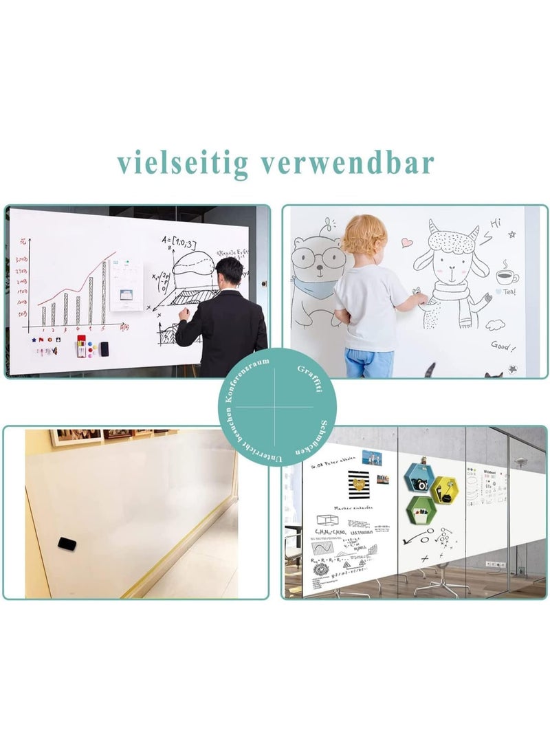 ورق لوح أبيض مغناطيسي، مقاس ٦٠ × ٩٠ سم، صفائح ألواح قابلة للمسح الجاف ذاتية اللصق للتركيب الذاتي، فيلم لوح أبيض يلصق على الحائط للمكتب والمنزل والمدرسة - Image 5