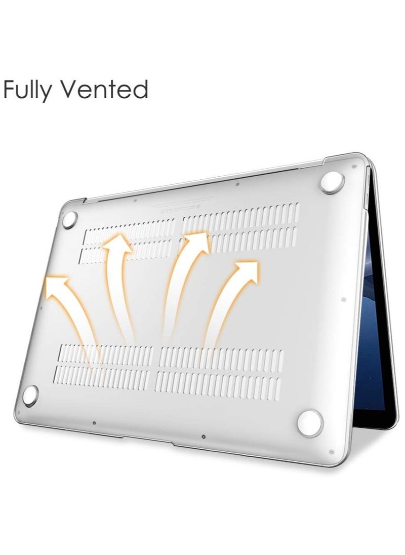 Mufaens - Crystal Clear Casefor MacBook Air 13 Inch 2020/2019/2018 ReleaseA M1/A1932/A2179/A2337 - Protective Snap On Hard Shell Cover for New MacBook Air 13 Retina Display with Touch ID, Crystal Clear - Image 1
