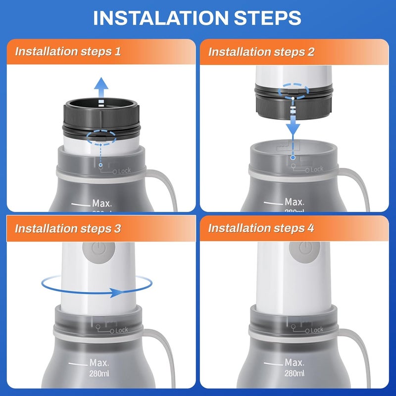 EBTULF Portable Bidet for Travel with 3 Spray Settings, High Pressure Handheld Bidet, Rechargeable Electric Portable Bidet for Women & Men - Image 2