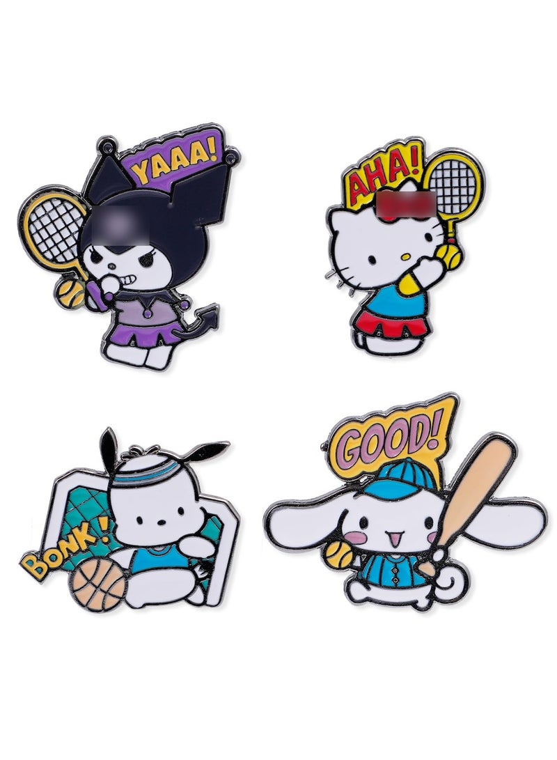 Excefore Cute Enamel Cat and Book Pins Set, Kitty Cat Enamel Lapel Pins, Kitty Badges Button Pins, Brooch Pins Cartoon Brooch Pins Lapel Badges for Clothing Bags, Jackets Hats, DIY Accessories - Image 1