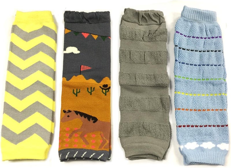 allydrew 4 Pack Baby Leg Warmer Set & Toddler Leg Warmer Set for Boys & Girls - Image 1