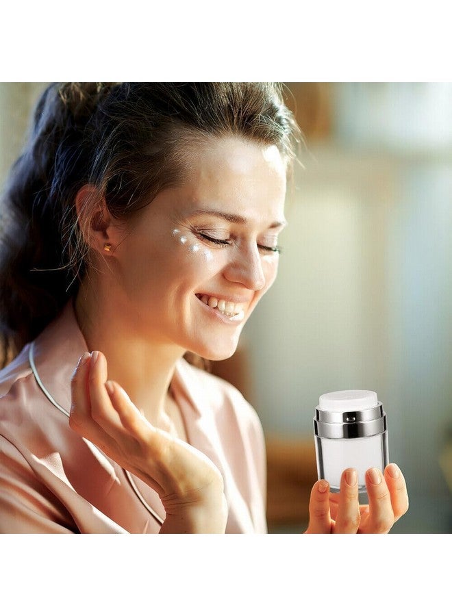 Rexez Rexez Travel Cream Dispenser Bottle for Toiletries 1pcs-50ML,Leak-Proof Refillable Airless Cosmetic Container with Pump for Thick Moisturizer Cream,Body Lotion,Skincare, Vacuum Bottle Dispenser - Image 2