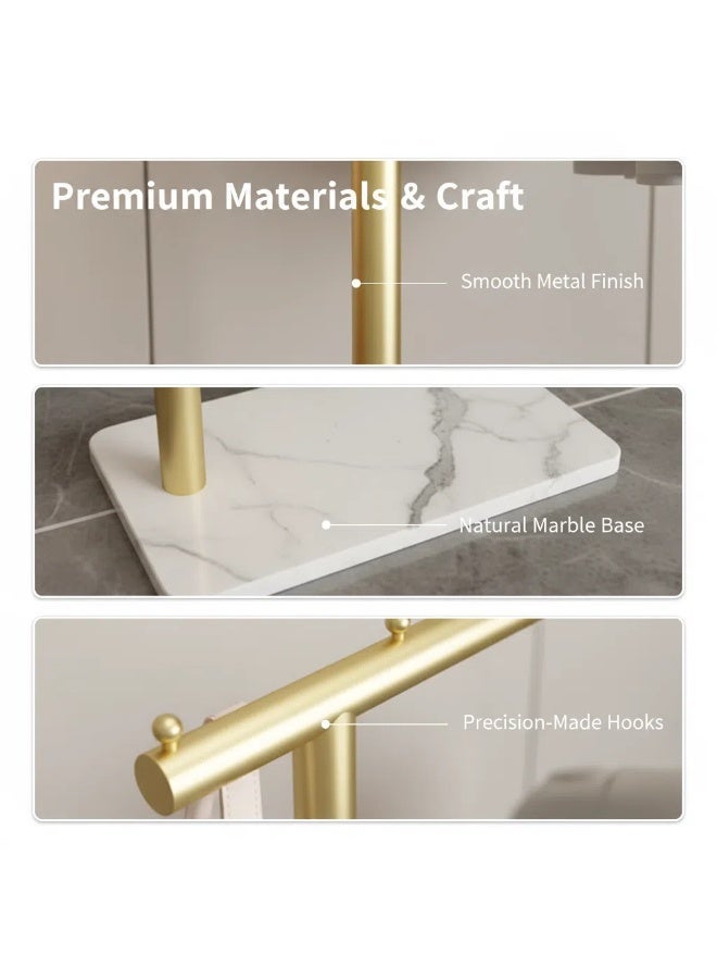 Y&D Metal Coat Rack Gold Coat Rack Freestanding  With Marble Base Floor-standing Coat Stand Floor Hanger 170CM - Image 5