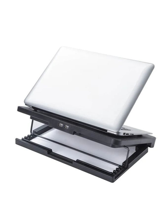 BURAQ N99F1 Slim Silent Fan Laptop Desktop Cooling Pad with Adjustable Stand  - Image 3