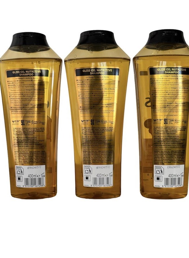 Gliss Hair Repair Shampoo, Oil Nutritive for Longer Hair Prone to Split Ends, 13.6 Ounces (Pack of 3) - Image 5