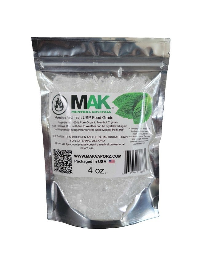 ماك نعناع كريستالي 4 أونصة - عضوي نقي 100% طبيعي - بلورات النعناع من نعناع كريستال مينتس مينثا أرفينسيس - يأتي في كيس قائم قابل لإعادة الإغلاق من أجل نضارة تدوم طويلاً - Image 1