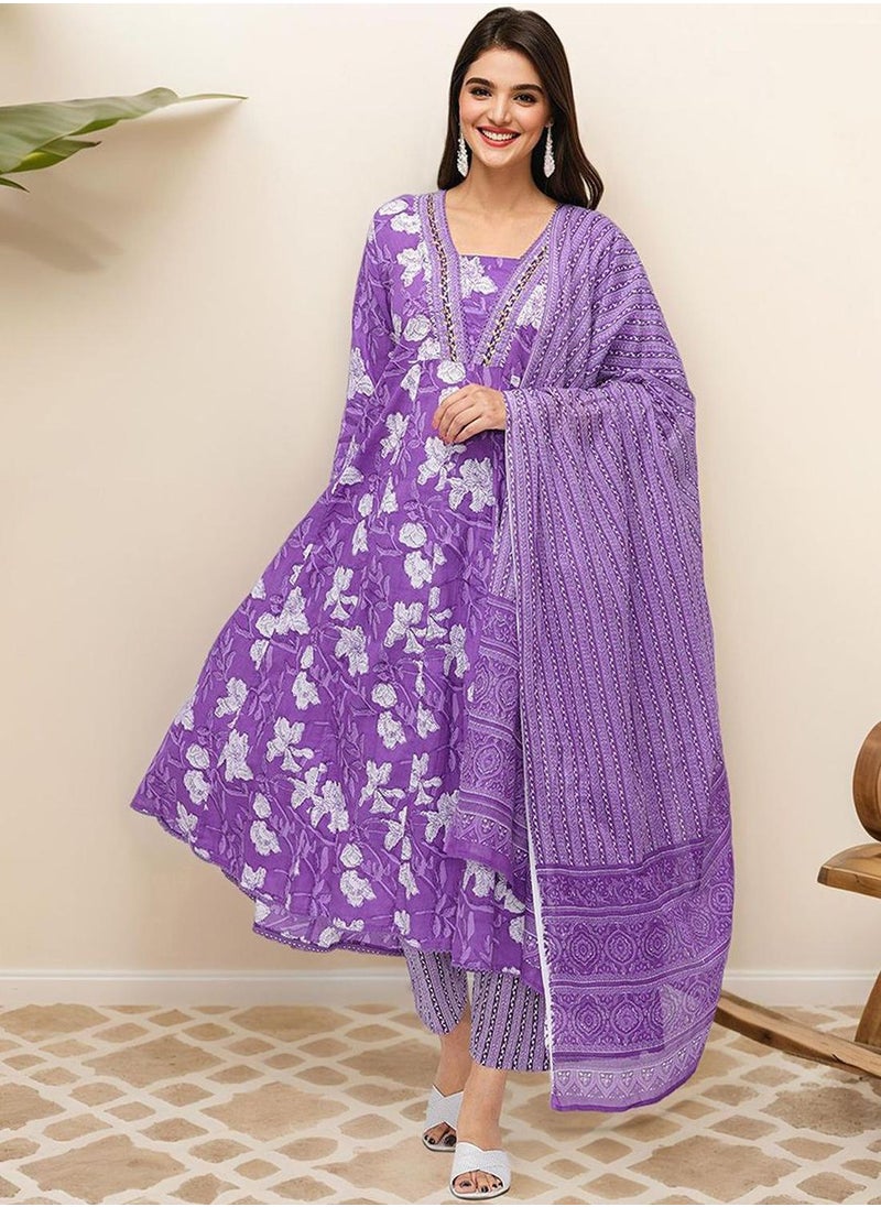 WOMEN Lilac Cotton Kurta Sets - 3pcs - pzsku/Z45C37CE1DE86331296EEZ/45/1741086818/dc49d7fc-dacf-437f-a6f8-5d389905f519