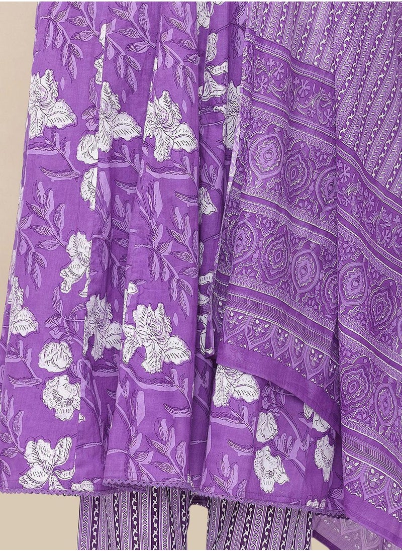 WOMEN Lilac Cotton Kurta Sets - 3pcs - pzsku/Z45C37CE1DE86331296EEZ/45/1741086819/27745099-5fbc-4e03-90c4-f15ceae6b9a6