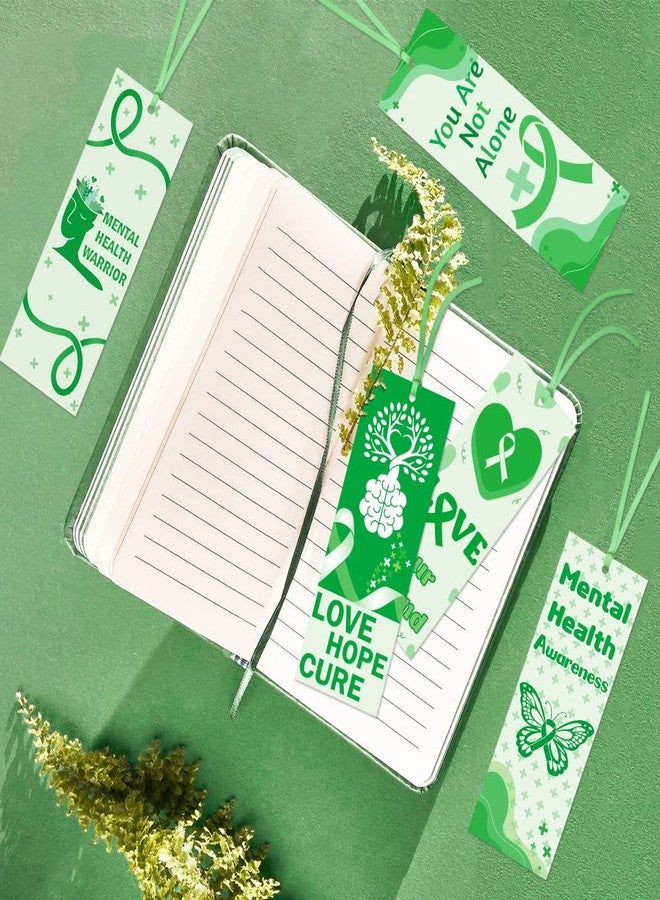 Haooryx Mental Health Awareness Bookmark - 123 Pcs Support Not Stigma Book Marks Know Science No Stigma Not Every Disability Is Visible Bookmarks Fundraiser Event Classroom Stationery Handout Supplies - Image 4
