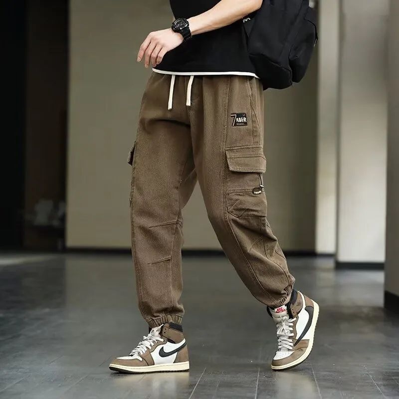 Overalls Men'S Spring & Fall Loose Large Size Youth Student Leggings Pants Boys Casual Pants - Image 1
