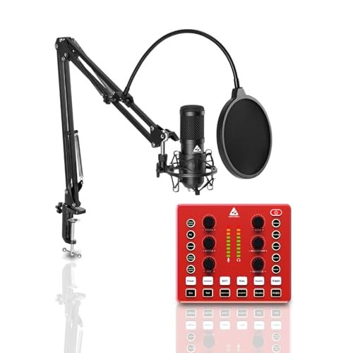 Audio Array All in 1 Pro Bundle | Condenser Mic with USB Bluetooth Soundcard Mixer | Complete Setup for Streaming, Podcasting, Gaming, Singing & Home Studio Recording - GB-02 - Image 1