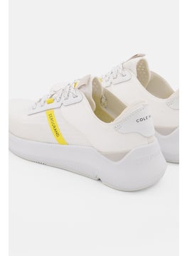 COLE HAAN Women Broad ZG Winner Lace Up Casual Shoes, White Combo  - Image 2