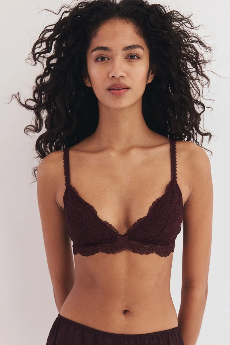 H&M Padded soft lace bra