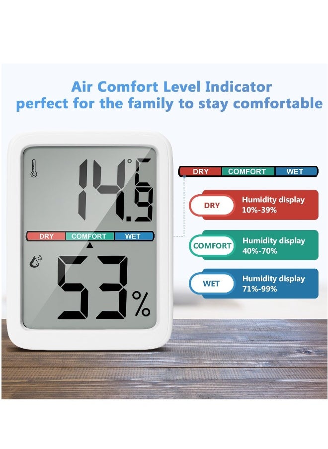 Generic Digital Thermometer Hygrometer, LCD Screen Room Thermometer, Thermometer Hygrometer Indoor with High Accuracy, Suitable for Greenhouse, Home and Office Measuring Devices  - Image 3