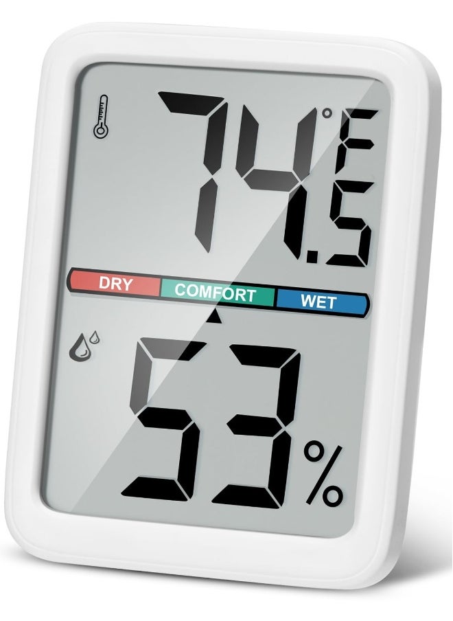 Generic Digital Thermometer Hygrometer, LCD Screen Room Thermometer, Thermometer Hygrometer Indoor with High Accuracy, Suitable for Greenhouse, Home and Office Measuring Devices  - Image 1
