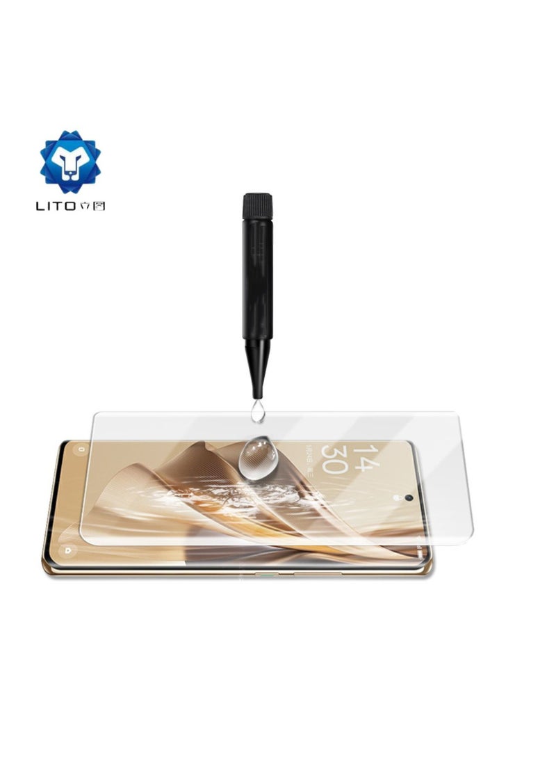 ليتو متوافق مع واقي الشاشة الزجاجي المقوى بغطاء كامل من الأشعة فوق البنفسجية لهاتف Realme 11 Pro Plus - Image 3