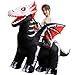 One Casa Inflatable Costume KidsBlow Up LED Light Eyes Skeleton Dragon SuitRide On Halloween Costumes for Boys Girls 710YRS - Image 3