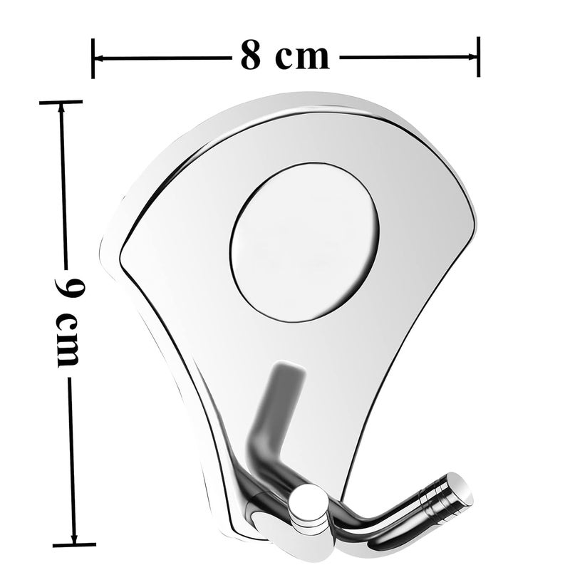 Raxon Innovation Raxon Innovation High Grade Stainless Steel Robe HookClothTowel HangerWall Hooks HangingKitchen Hangers HooksHangar Wall MountBathroom Accessories Chrome  - Image 3