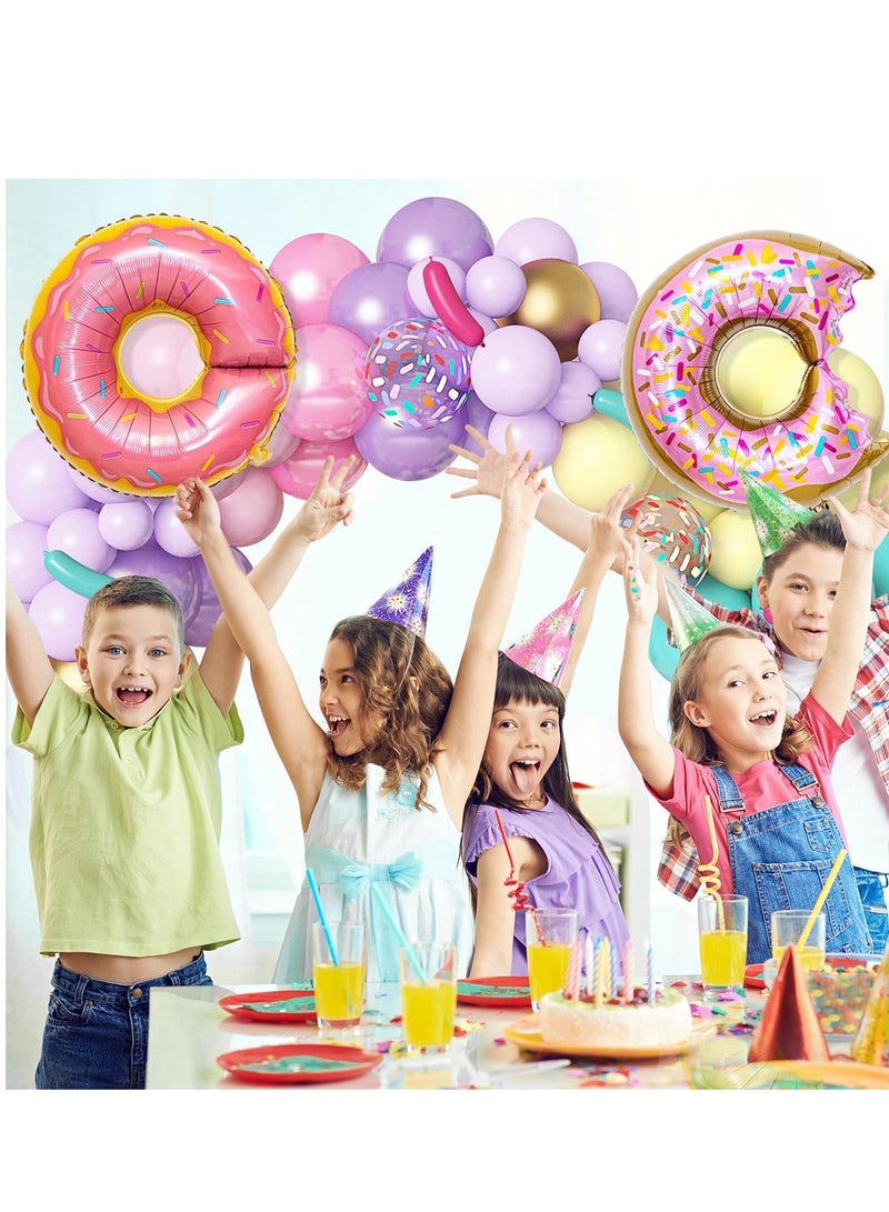 139Pcs Donuts Themed Latex Decorative Balloon Arch Garland Set - Perfect for Graduation Baby Shower Wedding Birthday Bachelorette Party Backdrop Decoration - Suitable for Indoor and Outdoor(Includes Balloon Pump) - Image 5