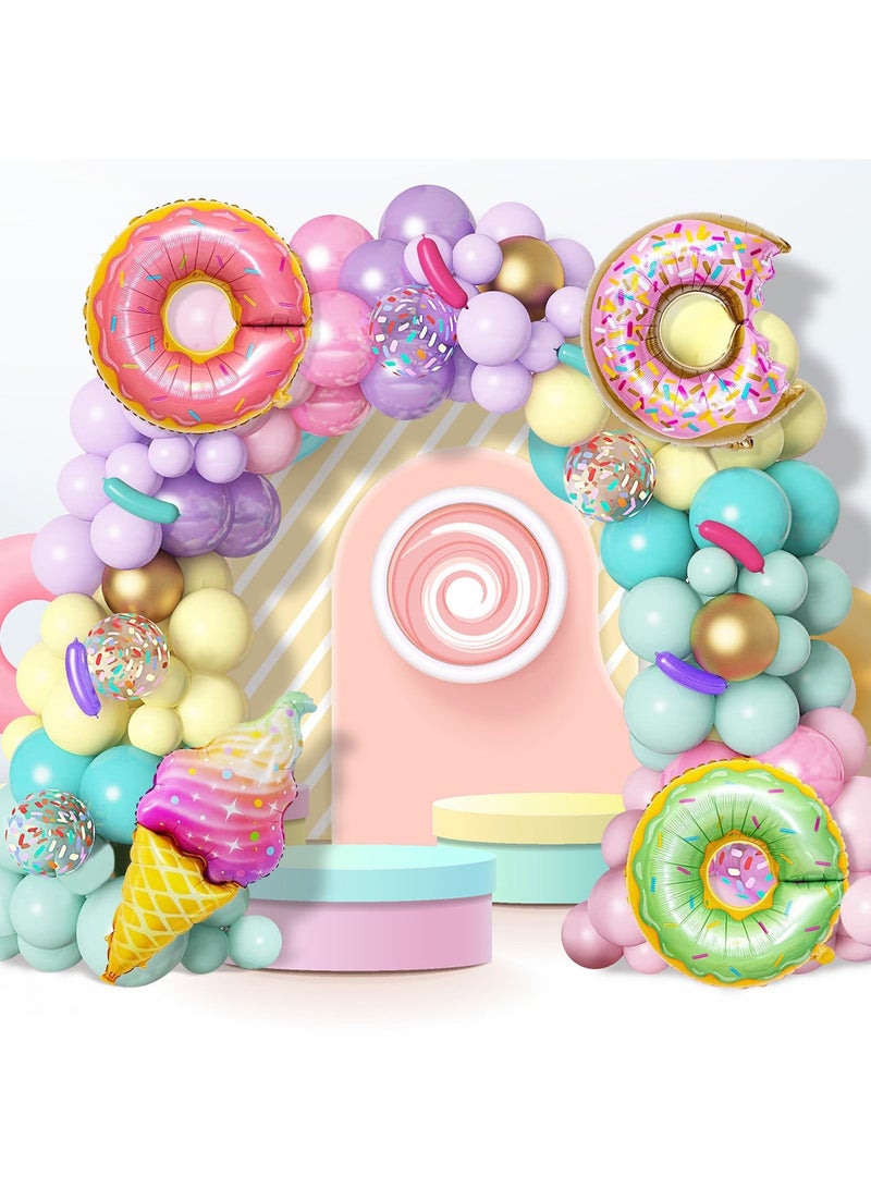 139Pcs Donuts Themed Latex Decorative Balloon Arch Garland Set - Perfect for Graduation Baby Shower Wedding Birthday Bachelorette Party Backdrop Decoration - Suitable for Indoor and Outdoor(Includes Balloon Pump) - Image 4