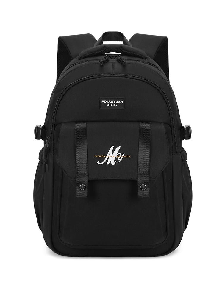 8607 Cute Casual Female Fashion Nylon Travel Waterproof School Backpack Bag Black - Image 2