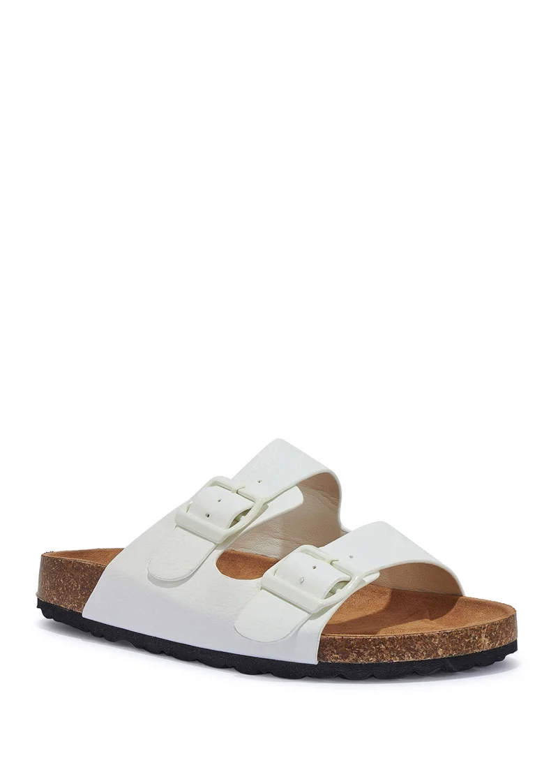 ترافل من نمشي Comfy Footbed Double Strap Flat Sandal