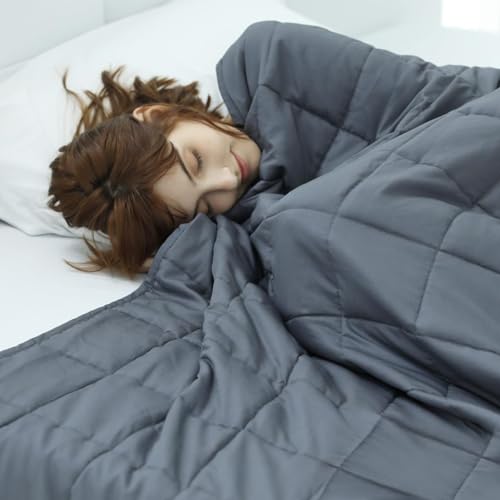 Weighted Idea Weighted Blanket for Adults 12lbsDark Grey48x72 Twin Size Breathable Heavy Blanket with Premium Glass Beads AllSeason Soft Thick Blanket